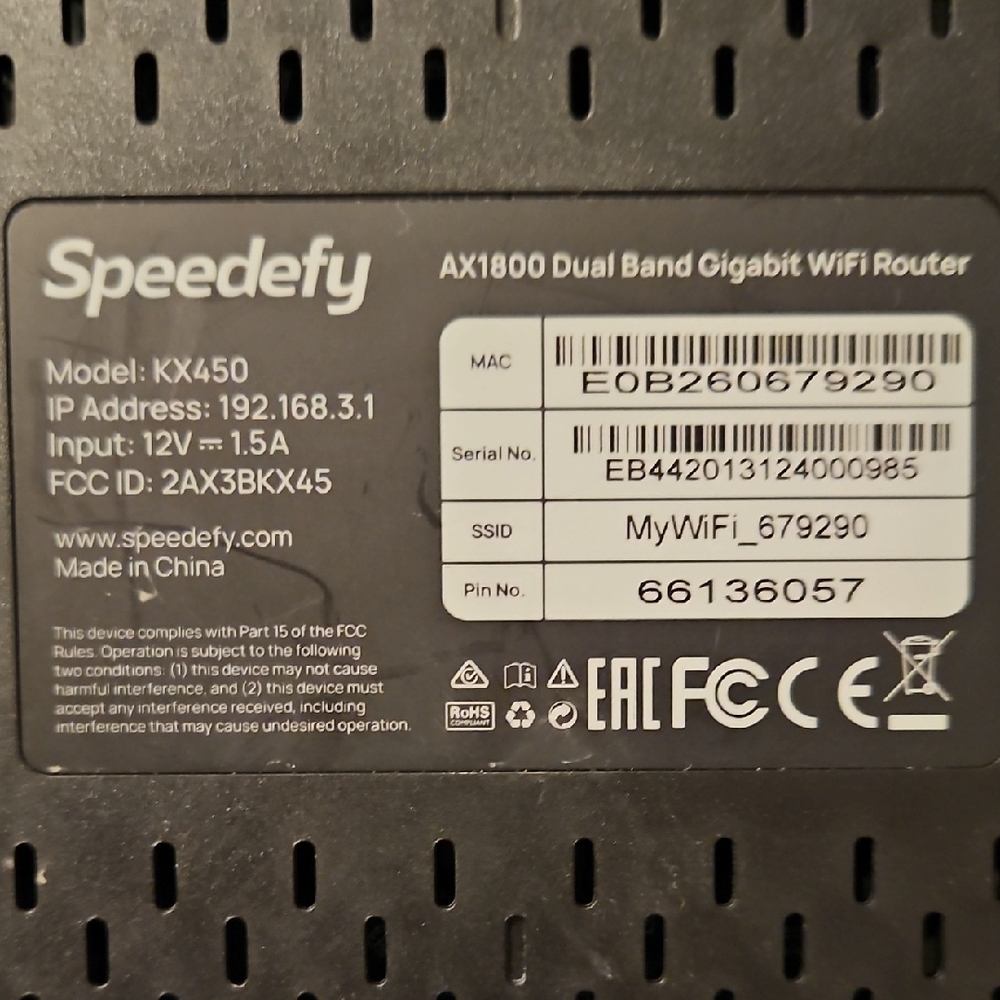 Speedefy AX1800 Black Router - Picture 7 of 7